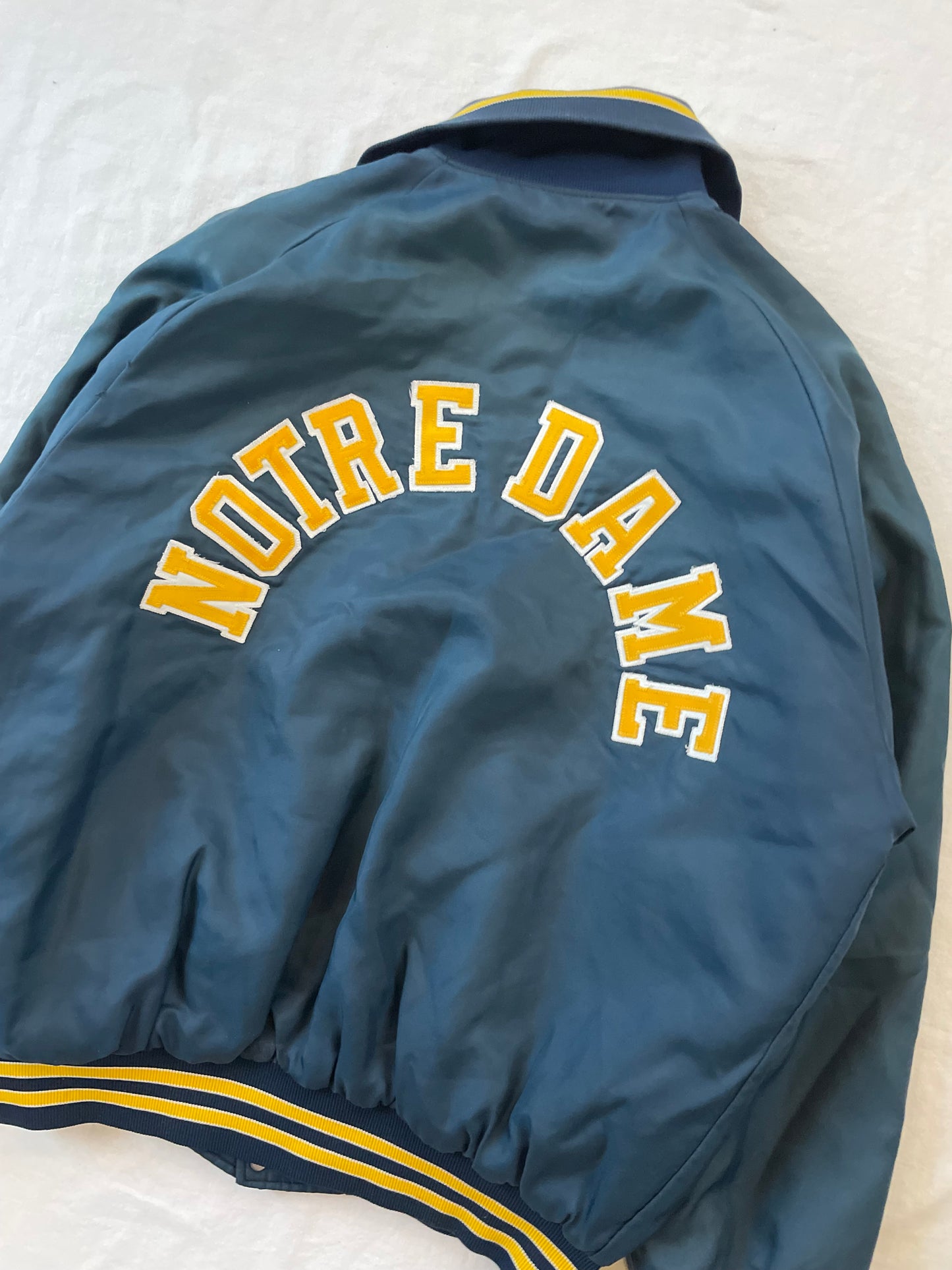 Vintage Notre Dame Bomber Jacket Medium/Large