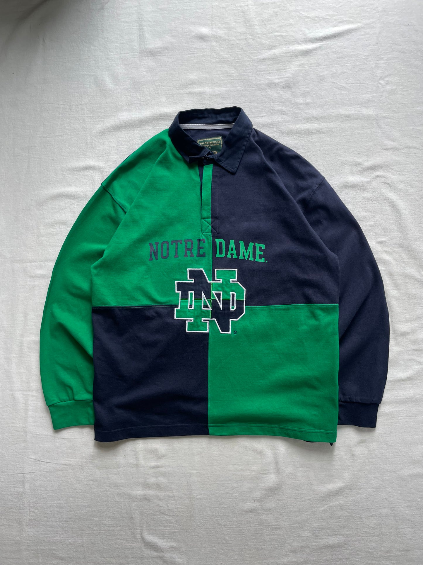 Vintage Notre Dame Rugby Polo Large