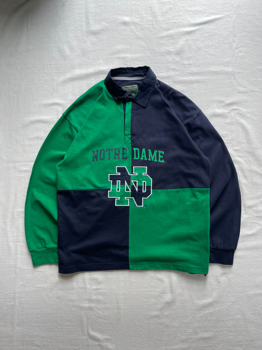 Vintage Notre Dame Rugby Polo Large