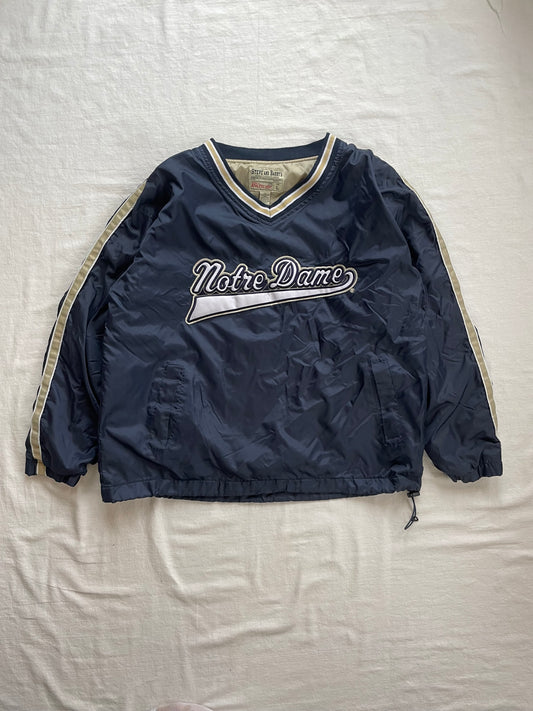 Vintage Notre Dame Windbreaker Pullover Large