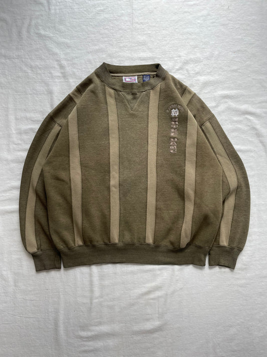 Vintage Notre Dame Striped Crewneck Medium/Large