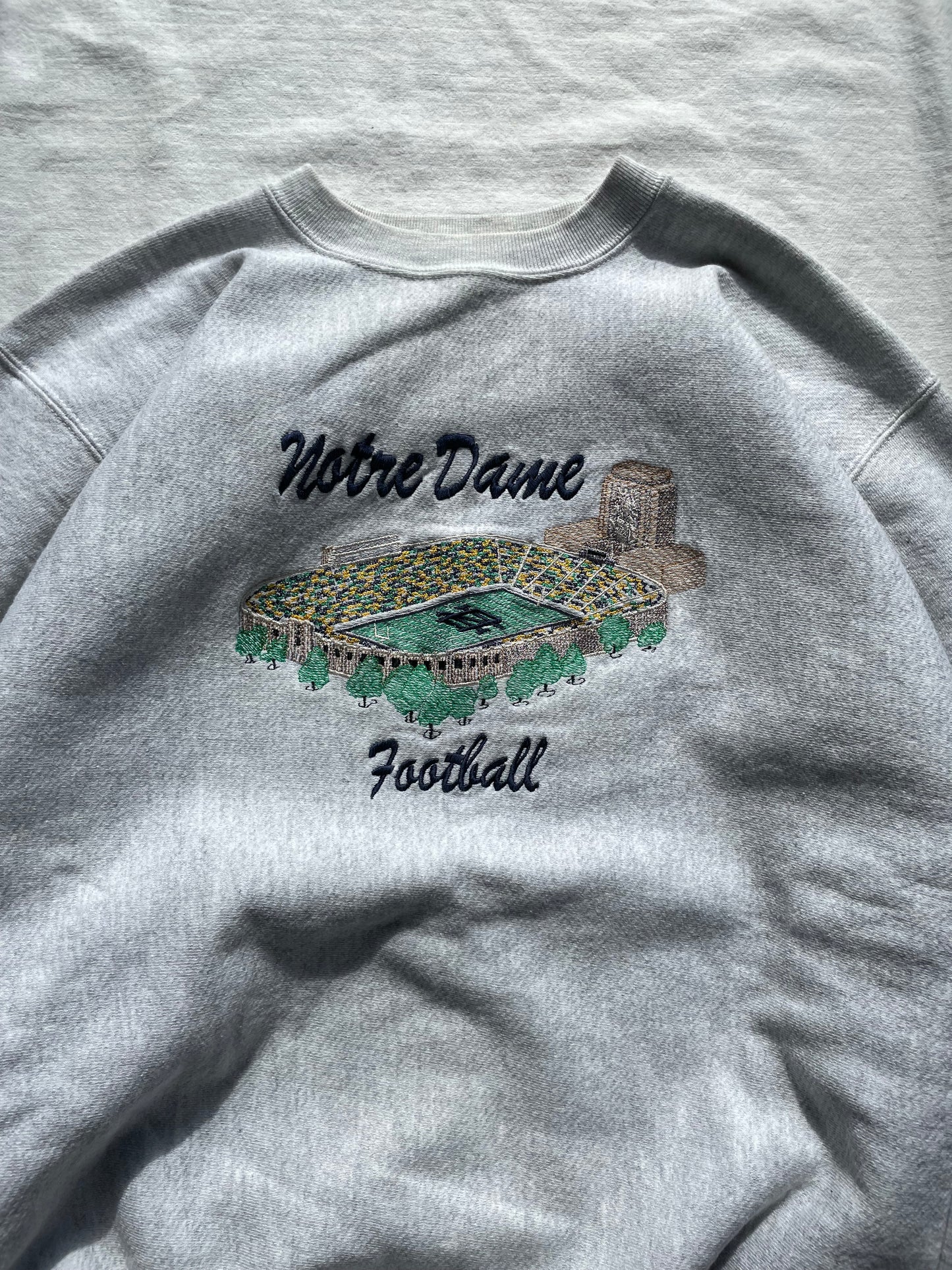 Vintage Notre Dame Football Stadium Crewneck Large/XLarge