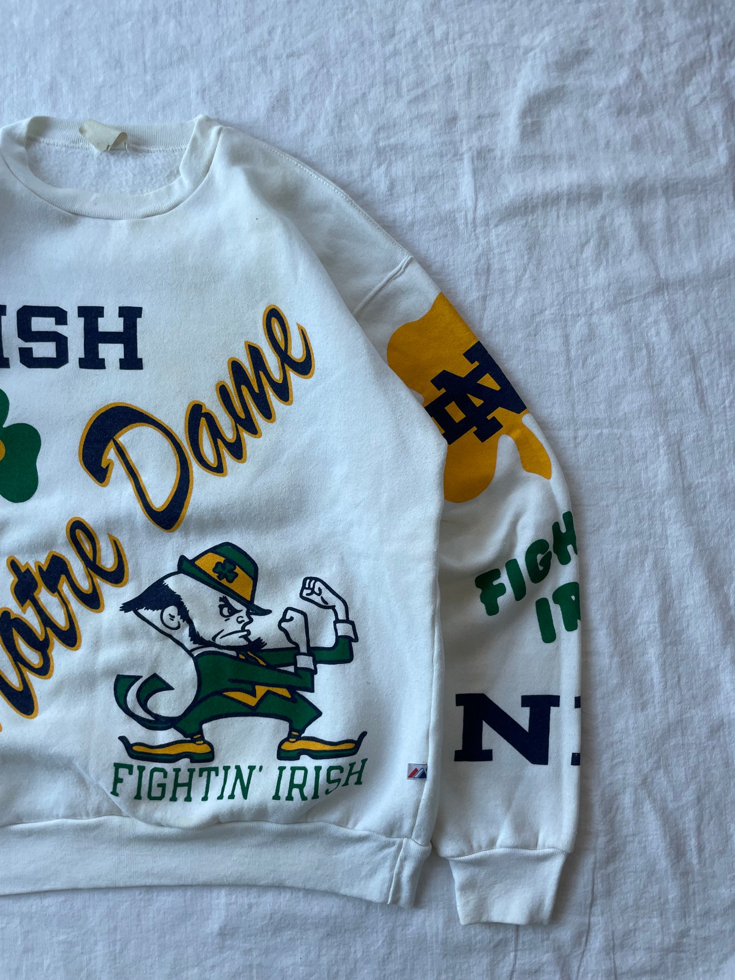 Vintage Notre Dame Fightin’ Irish AOP Crewneck XLarge