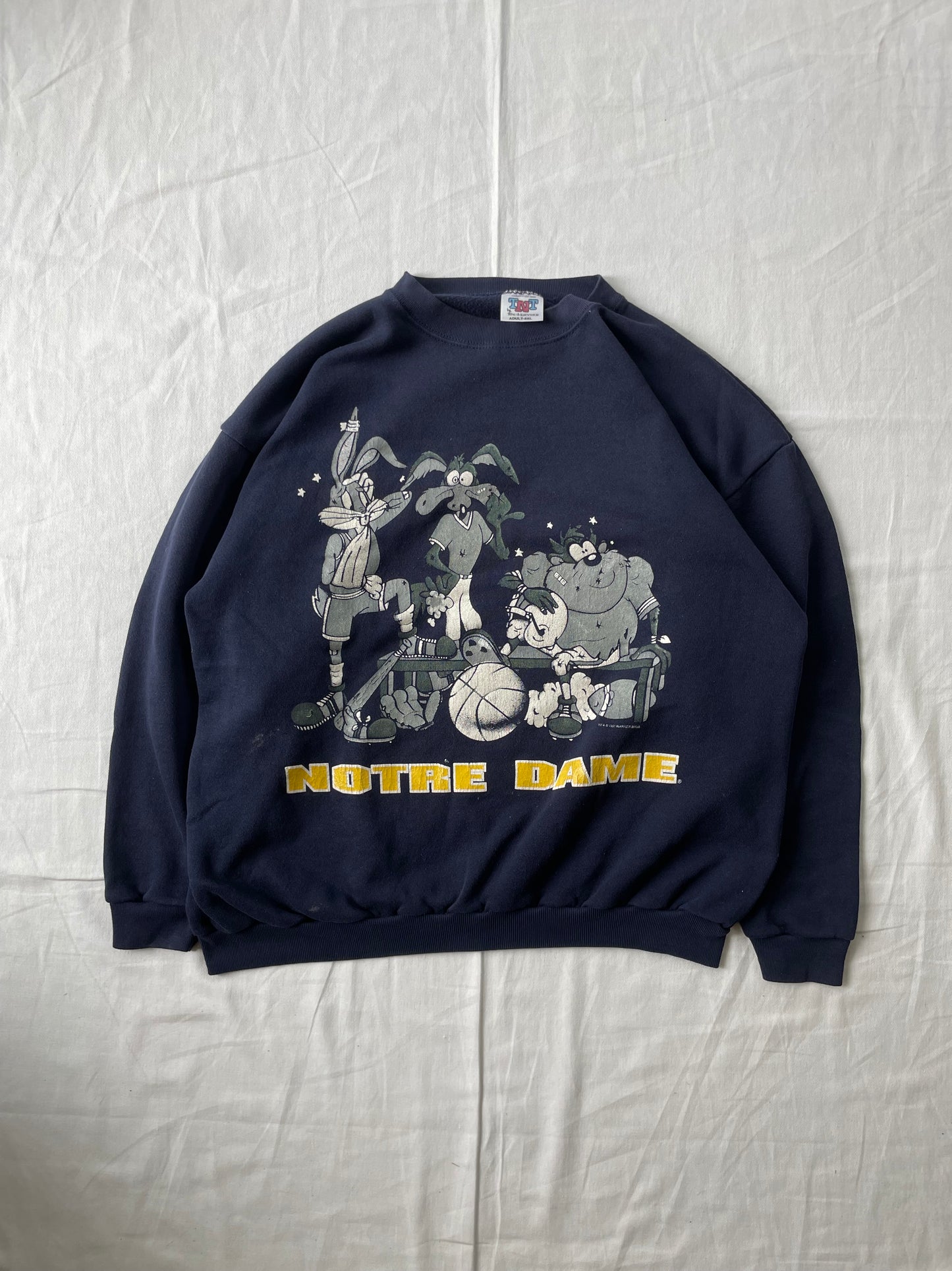 Vintage Notre Dame Looney Tunes Crewneck XLarge/2XL
