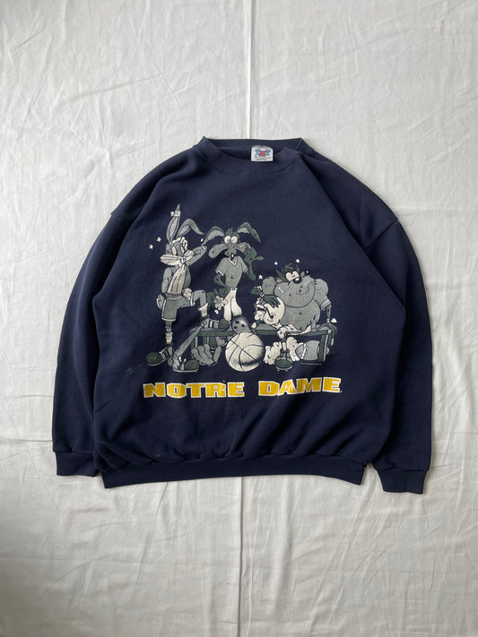 Vintage Notre Dame Looney Tunes Crewneck XLarge/2XL
