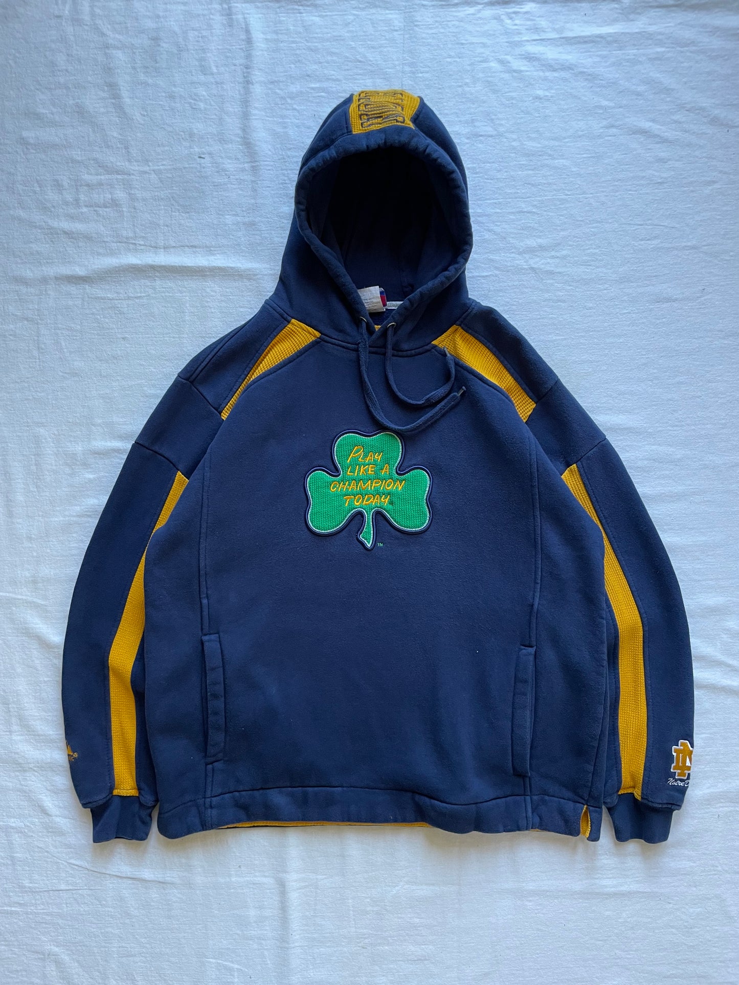 Vintage Notre Dame Clover Hoodie Large