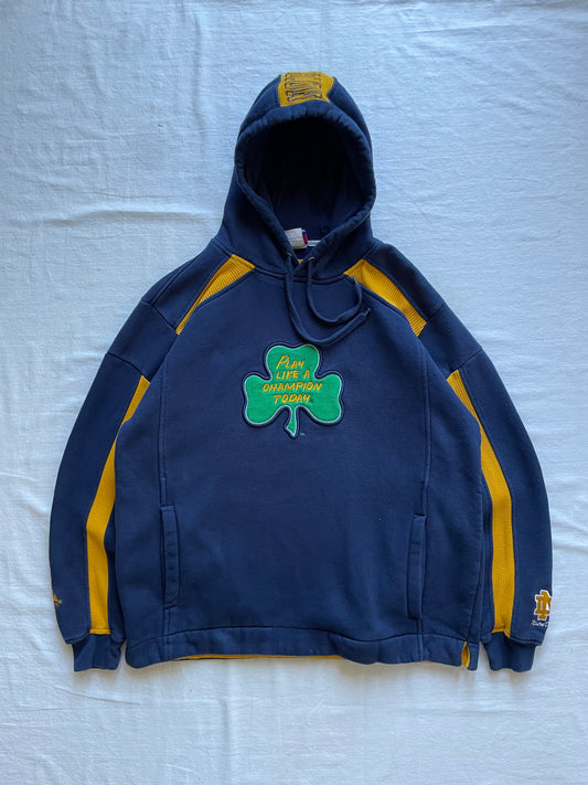 Vintage Notre Dame Clover Hoodie Large