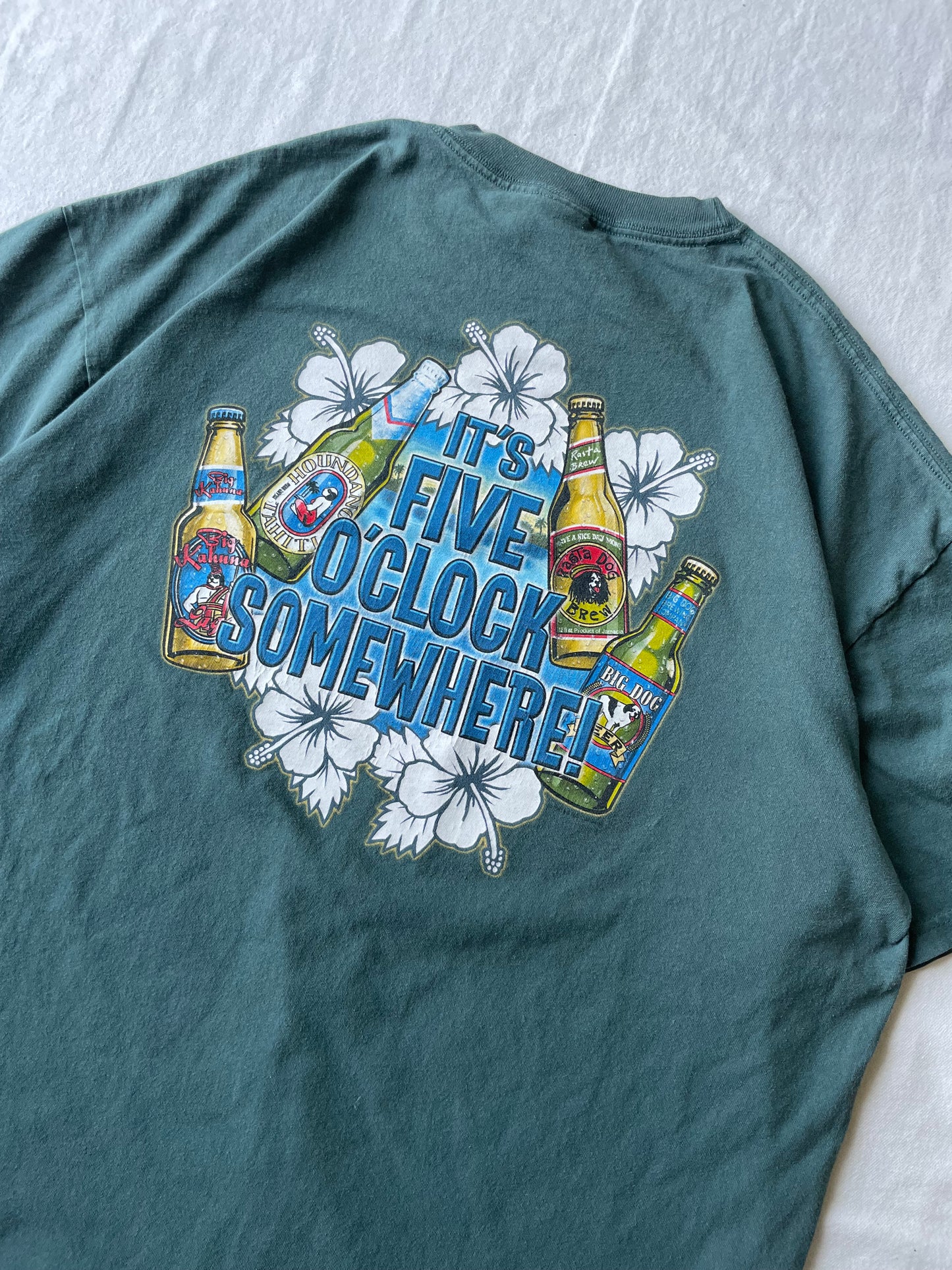 Vintage Big Dogs It’s Five O’Clock Somewhere Tee XLarge