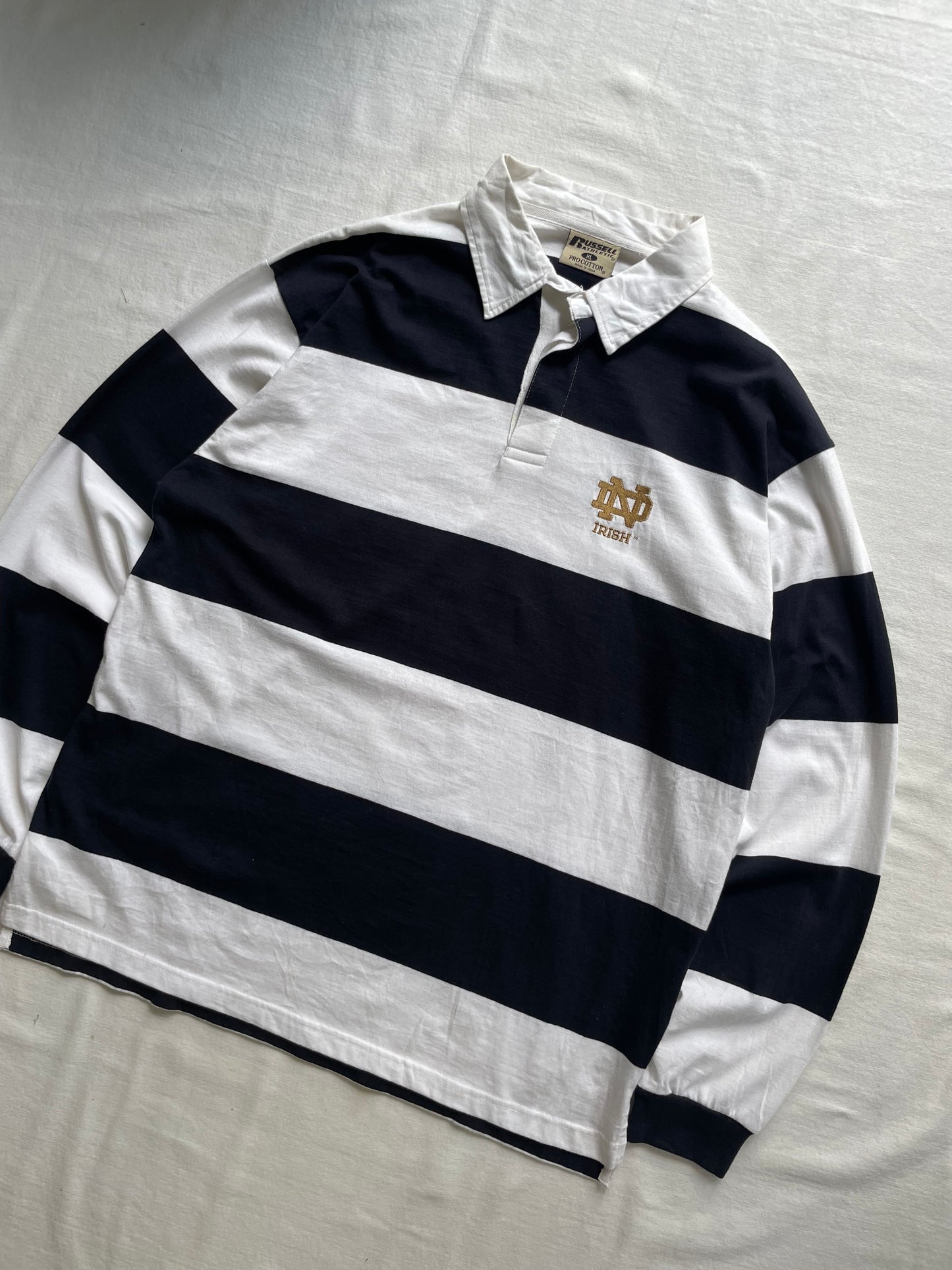 Vintage Notre Dame Rugby Polo XLarge