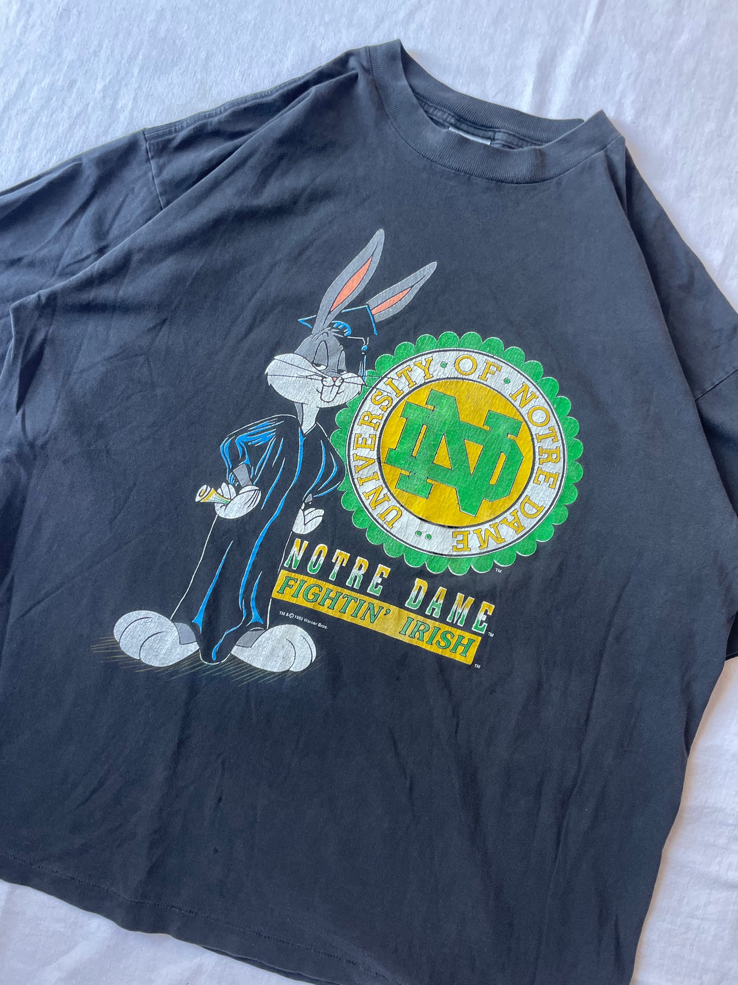 Vintage Notre Dame Looney Tunes Bugs Bunny Tee XLarge