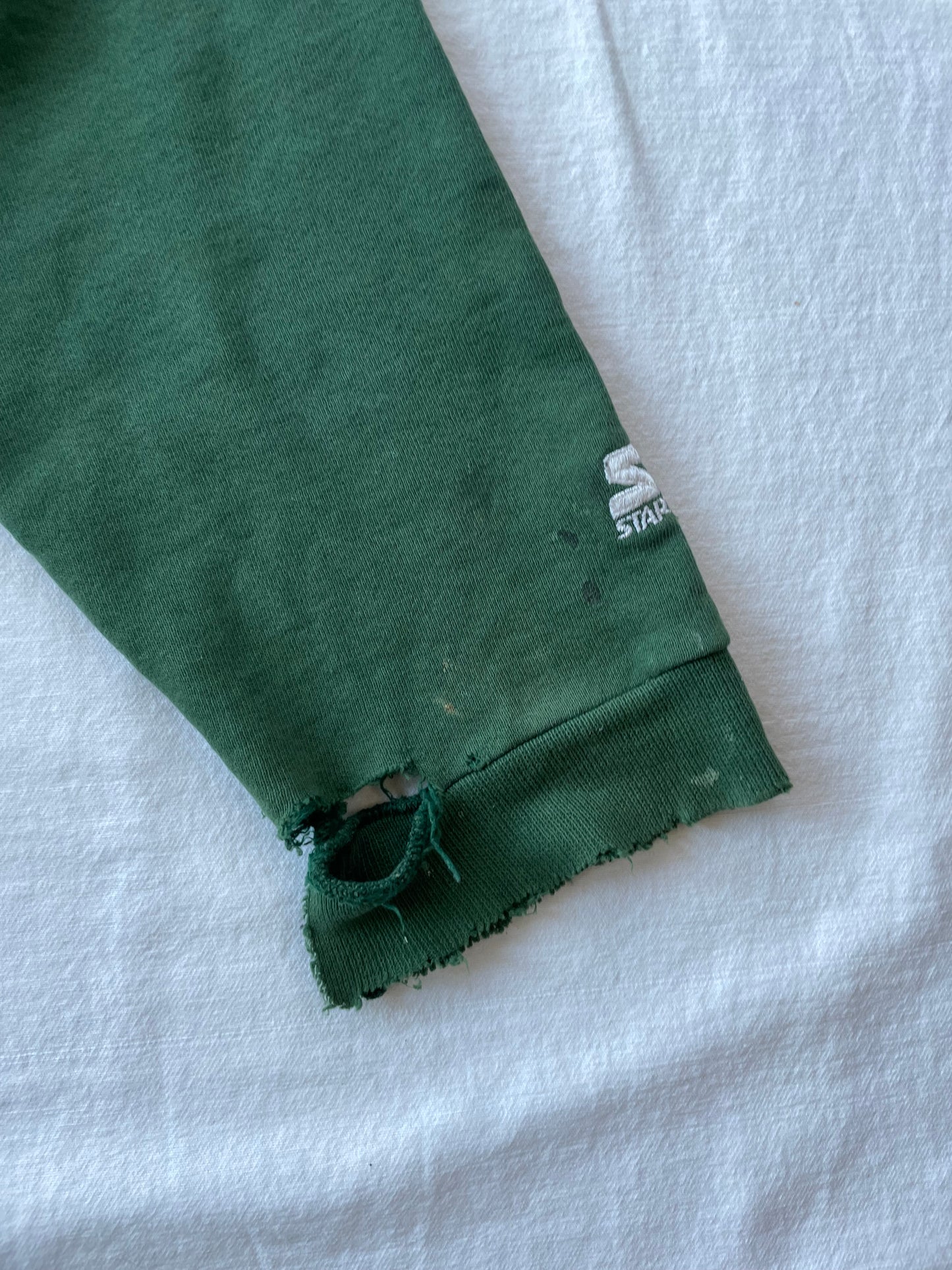 Vintage Notre Dame Green Crewneck Medium Distressed