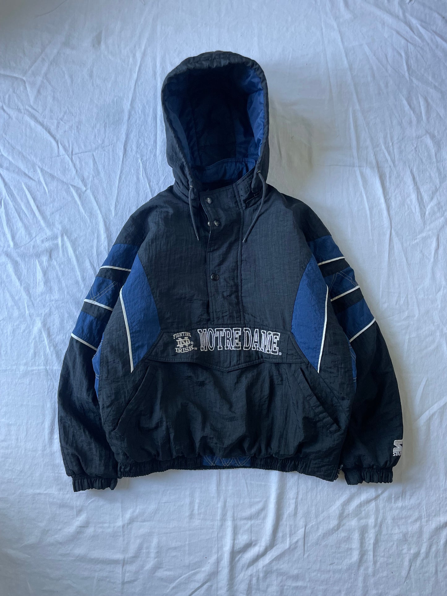 Vintage Notre Dame Starter Puffer Jacket Large