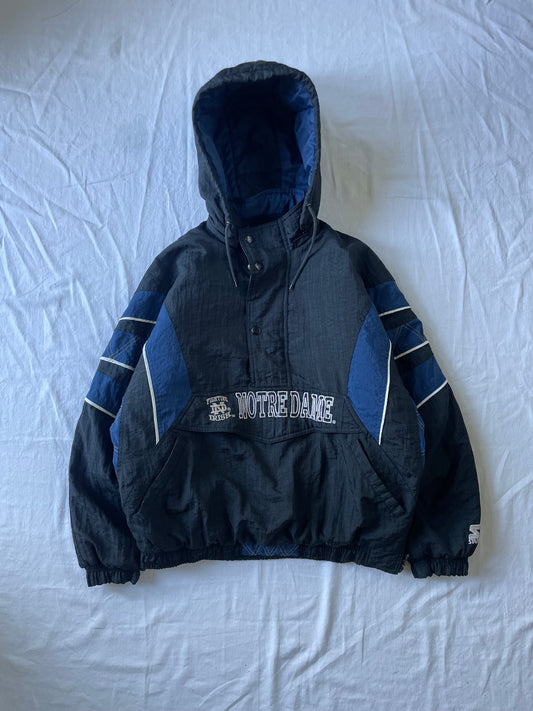 Vintage Notre Dame Starter Puffer Jacket Large