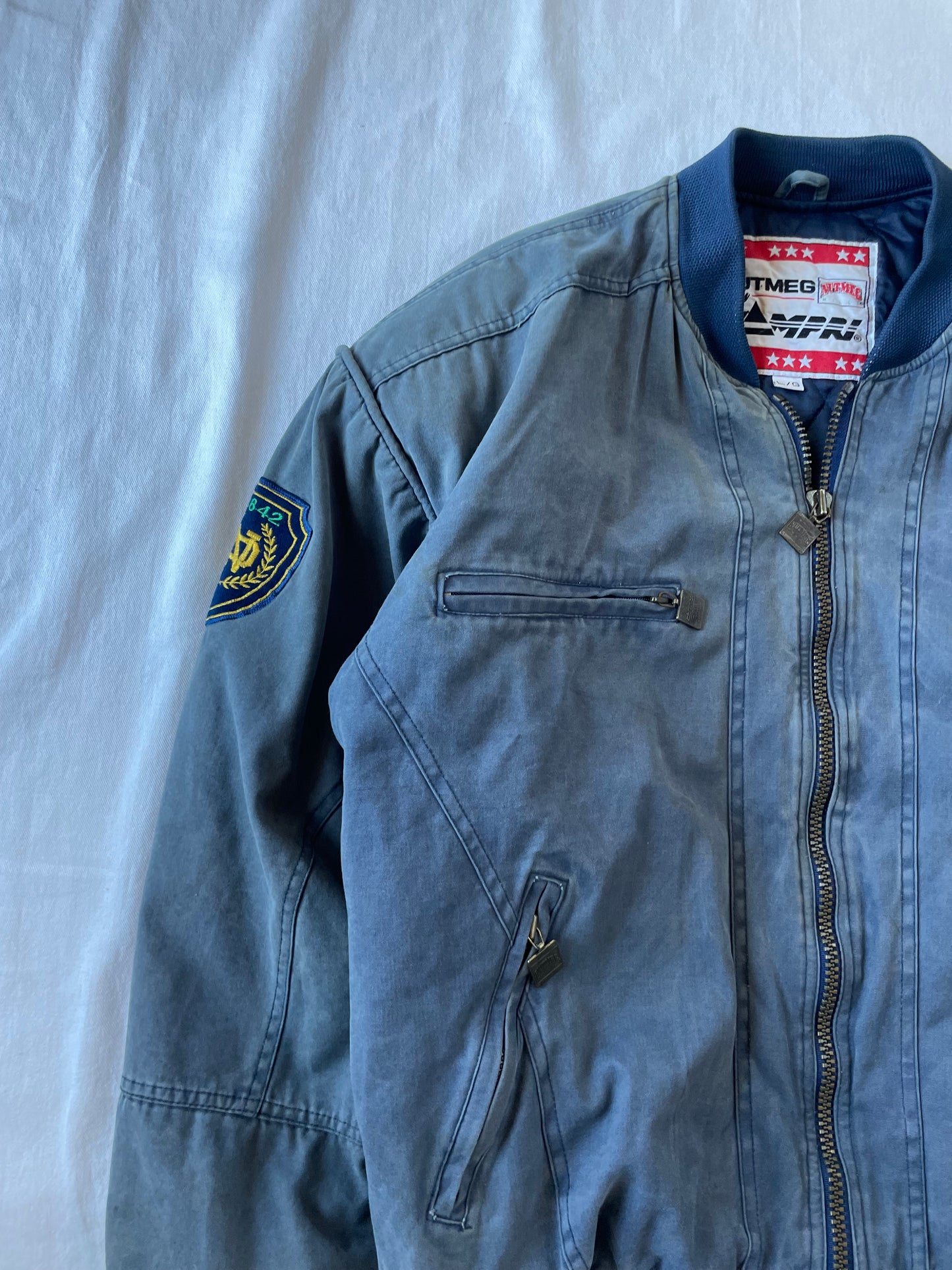 Vintage Notre Dame Bomber Jacket Large