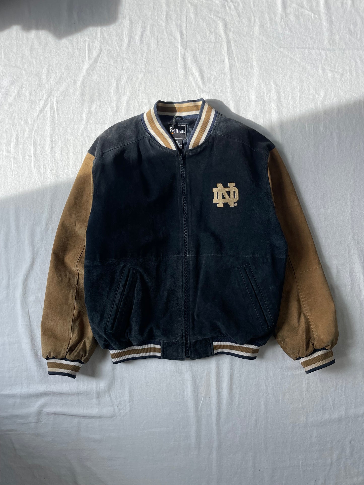 Vintage Notre Dame Bomber Jacket Medium