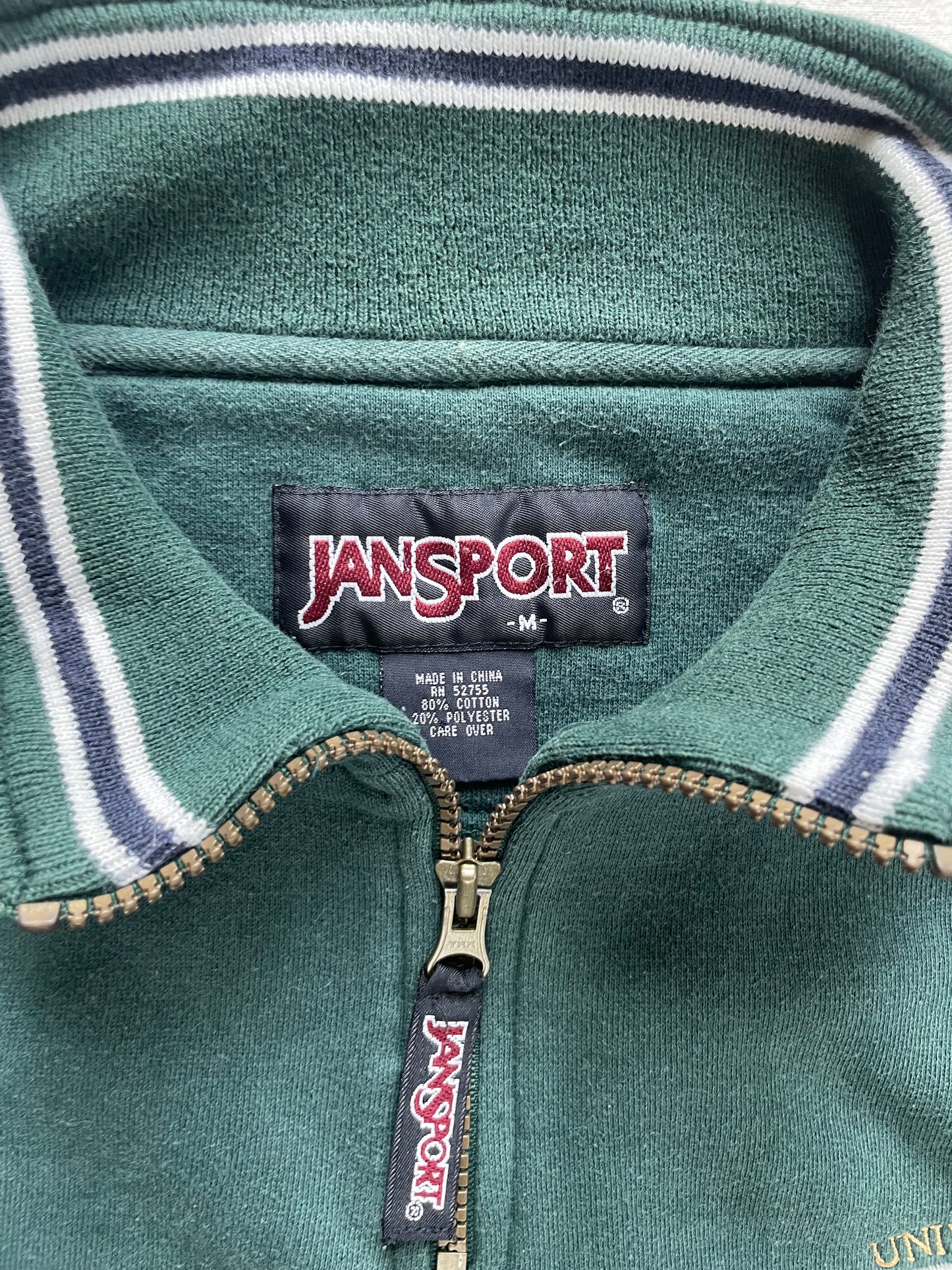 Vintage Notre Dame Green Quarter Zip Medium