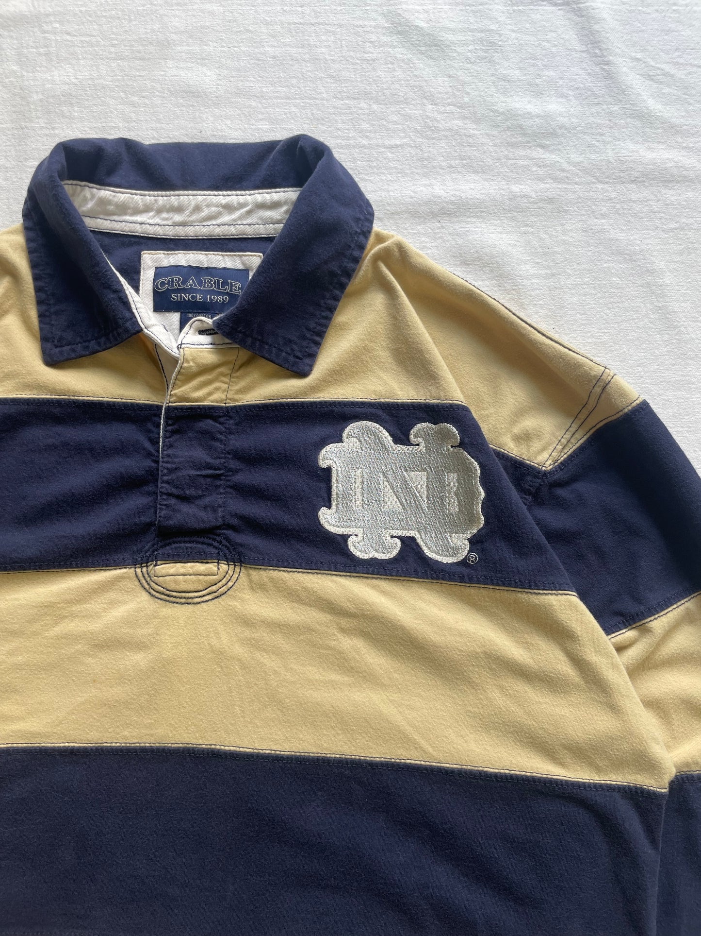 Vintage Notre Dame Irish Rugby Polo Large/XLarge