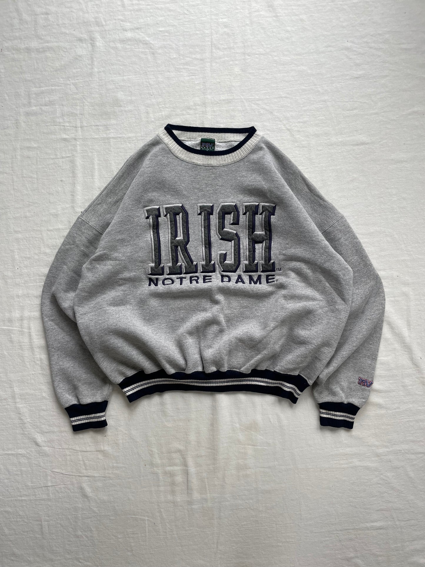 Vintage Notre Dame Irish Crewneck Large
