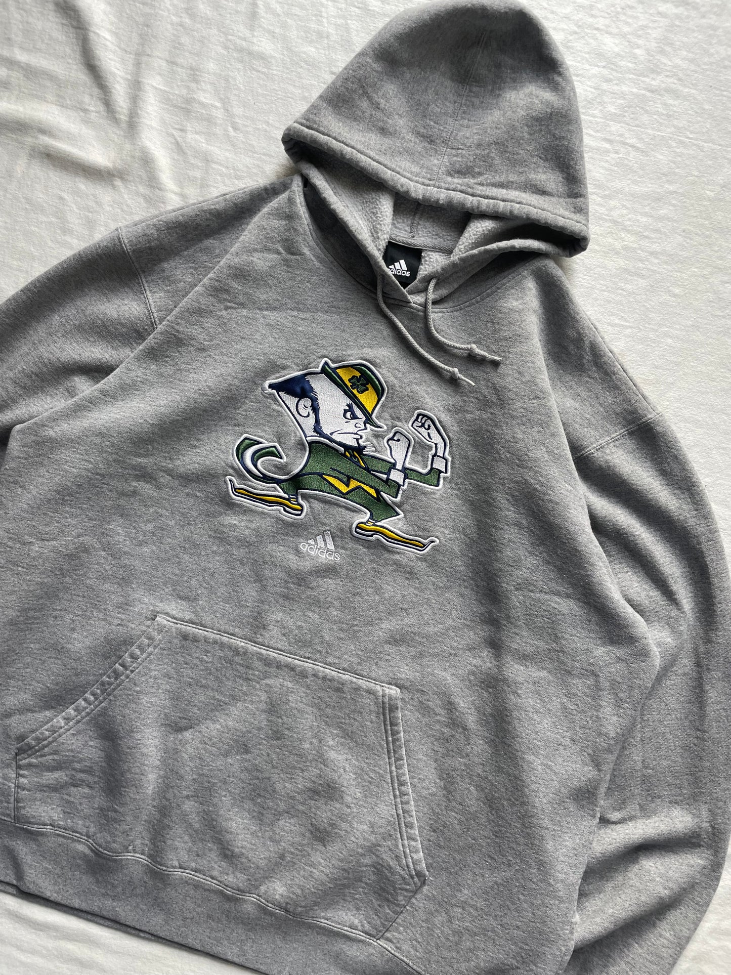 Vintage Notre Dame Adidas Hoodie 2XL