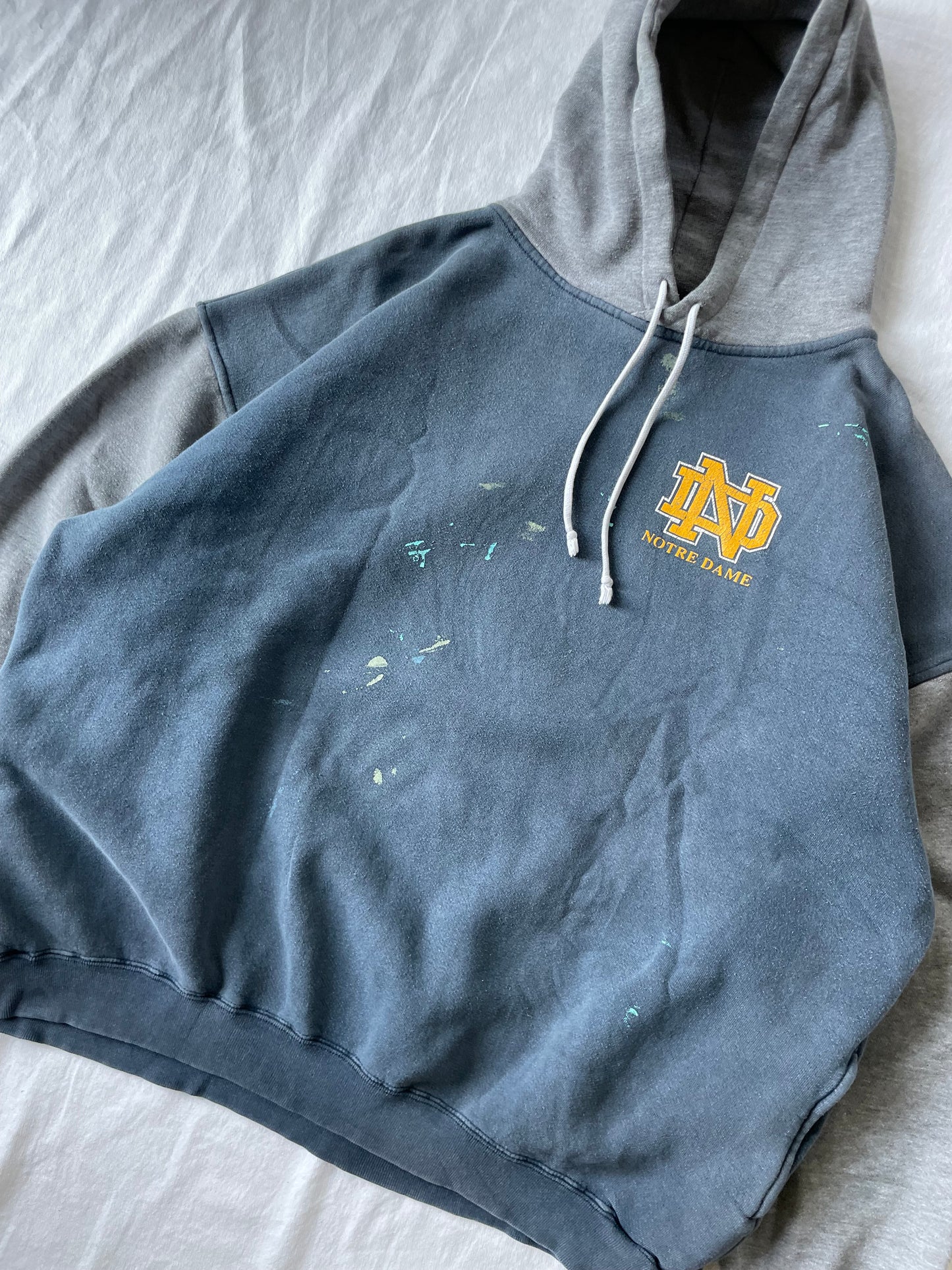 Vintage Notre Dame Varsity Hoodie XLarge