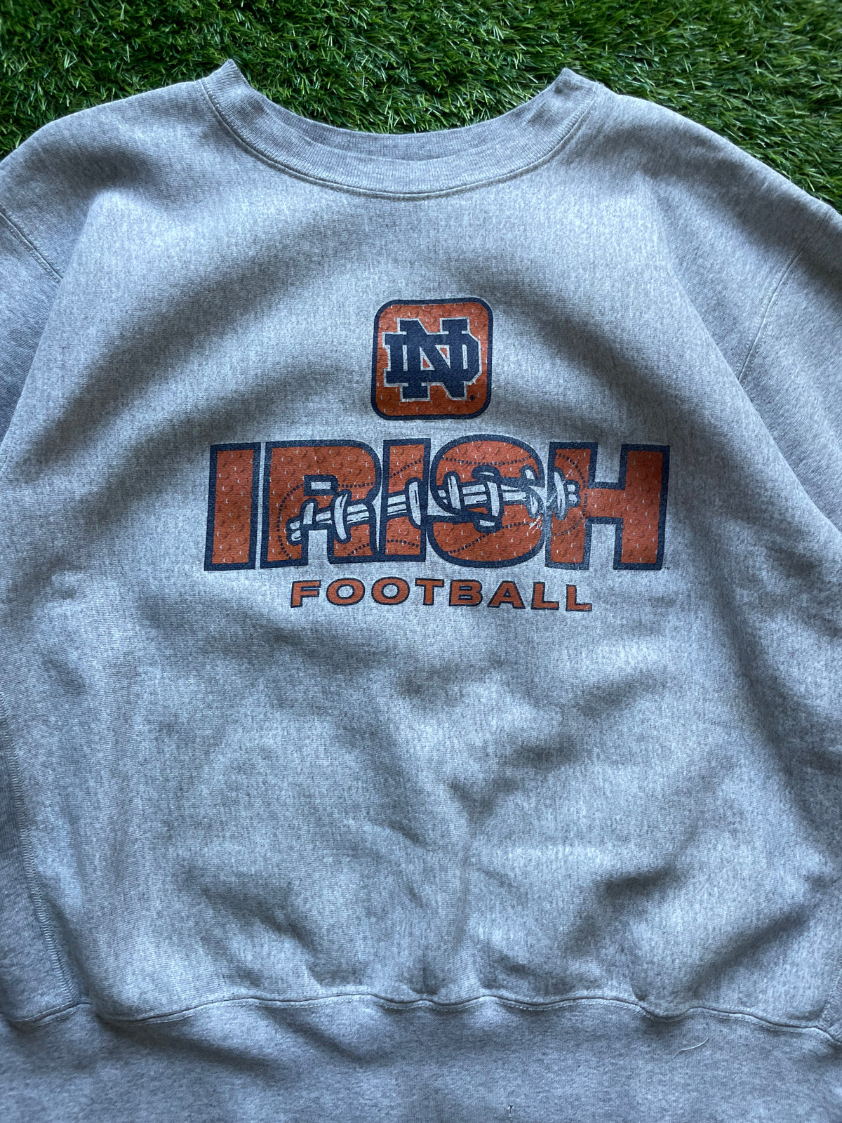 Vintage Notre Dame Football Crewneck Sweatshirt Large