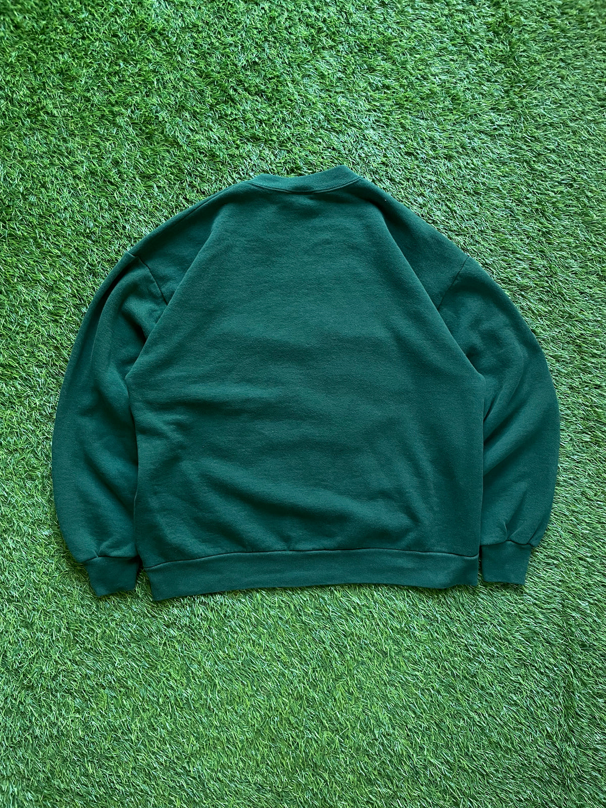 Vintage Notre Dame Green Crewneck Sweatshirt Large