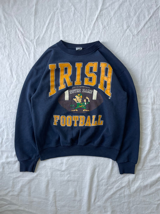 Vintage Notre Dame Irish Football Crewneck Large
