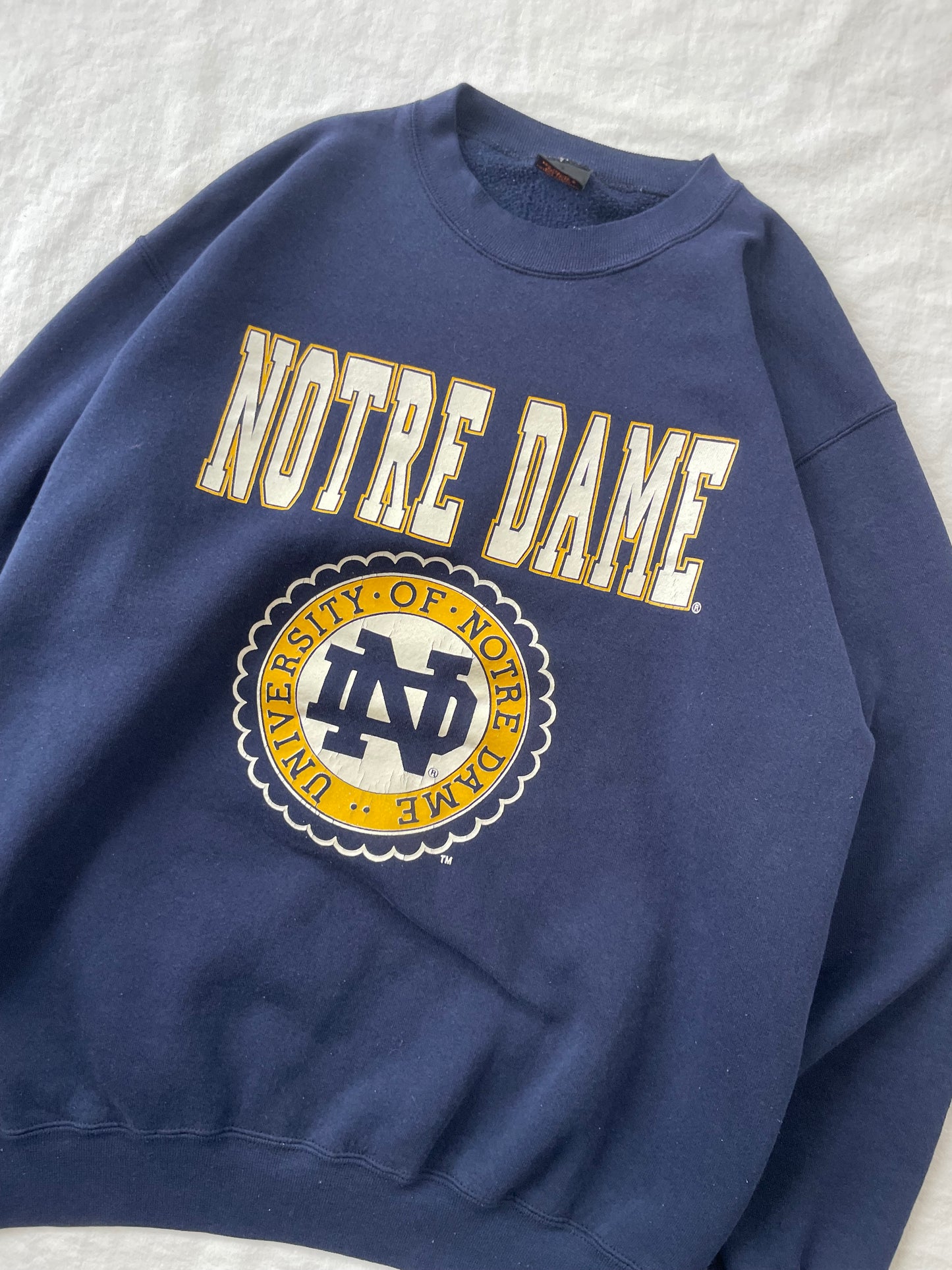 Vintage Notre Dame Crewneck Large