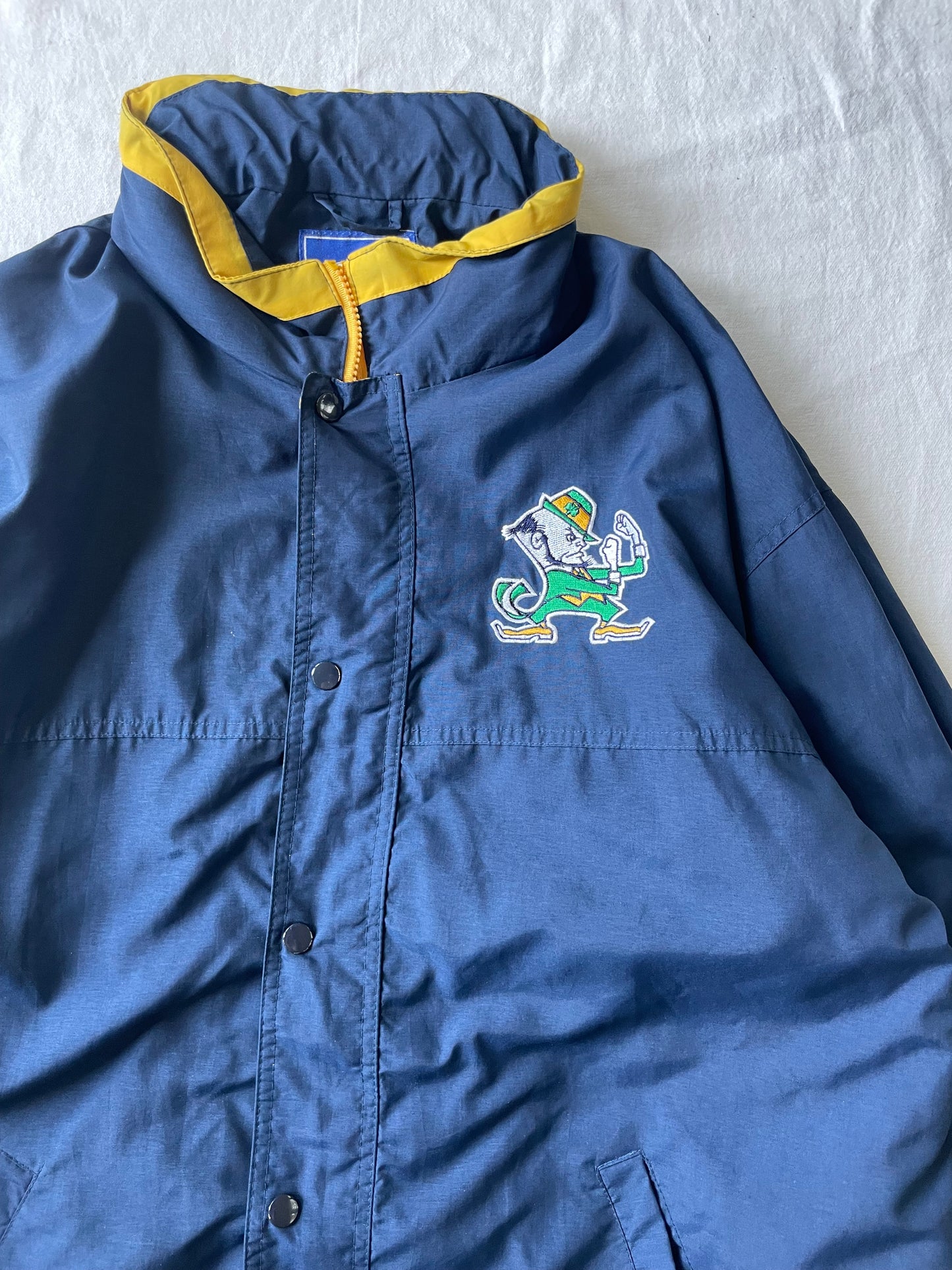 Vintage Notre Dame Windbreaker Jacket Large