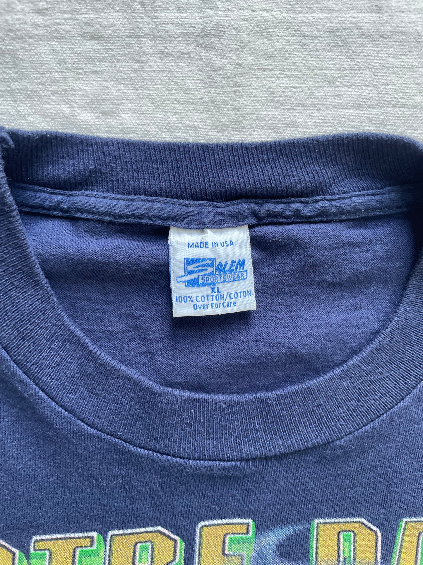 Vintage Notre Dame Football Cropped Tee XLarge