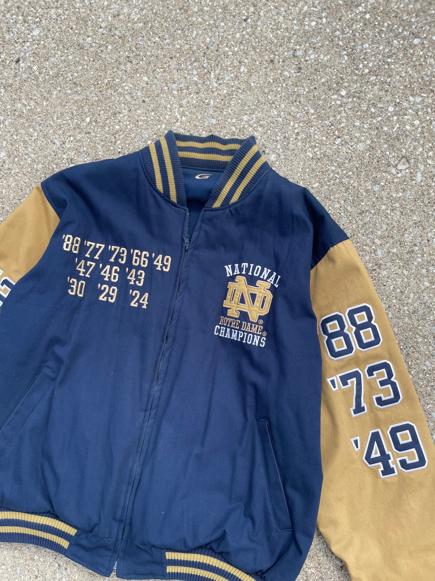 Vintage Notre Dame National Champions Reversible Varsity Jacket XLarge