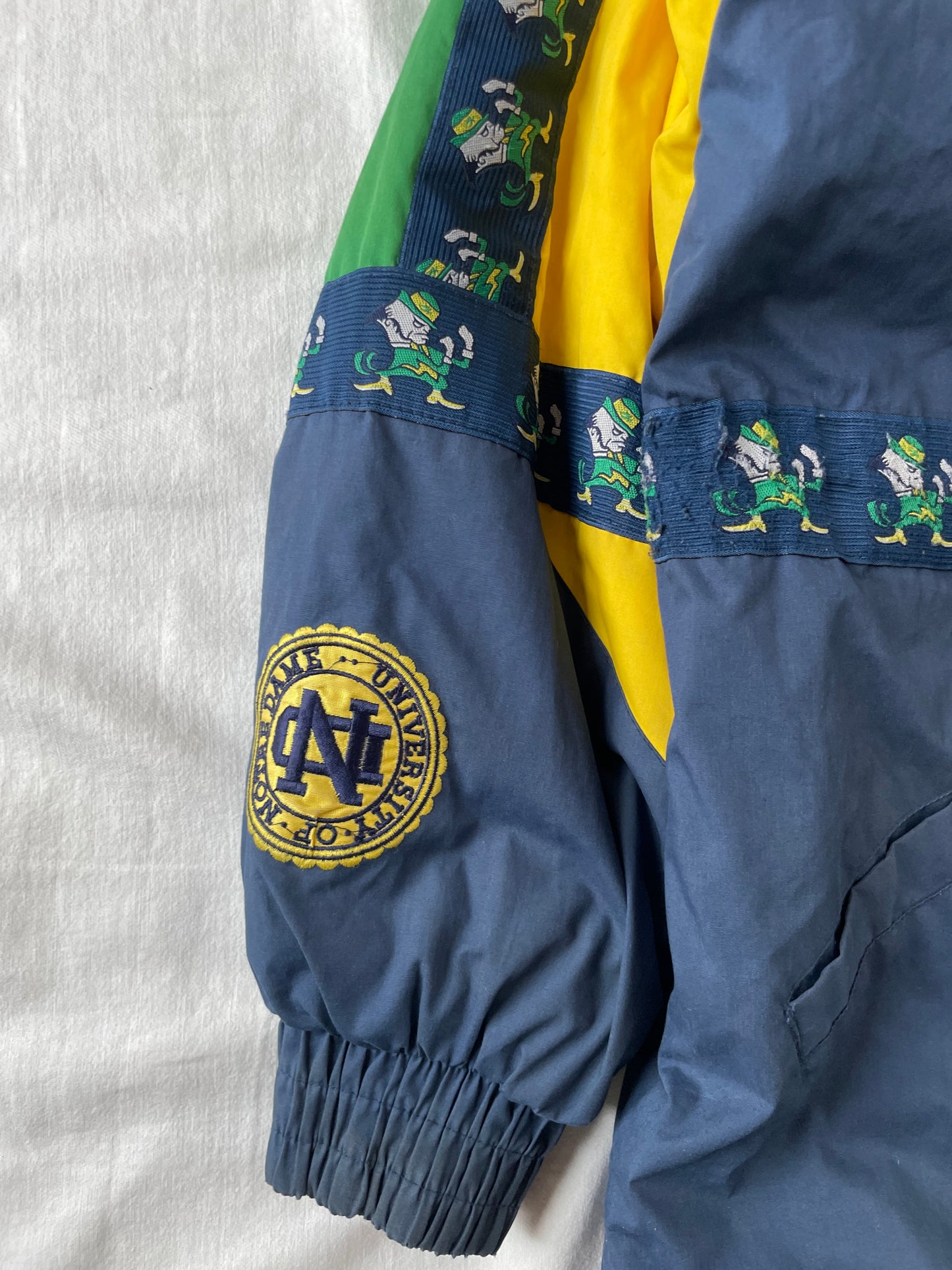 Vintage Notre Dame Puffer Parka Jacket XLarge