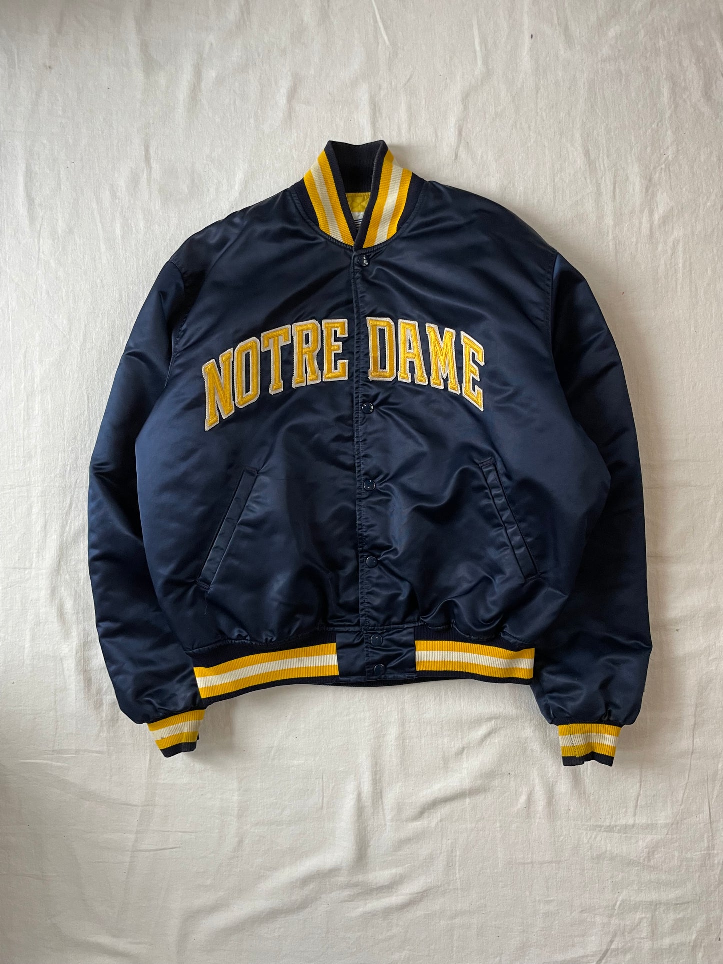 Vintage Notre Dame Starter Satin Jacket XLarge