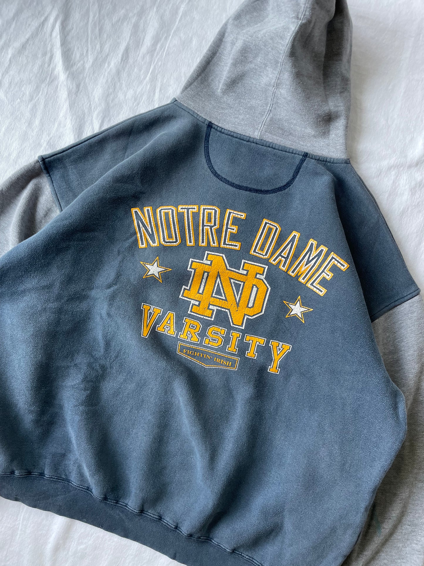 Vintage Notre Dame Varsity Hoodie XLarge
