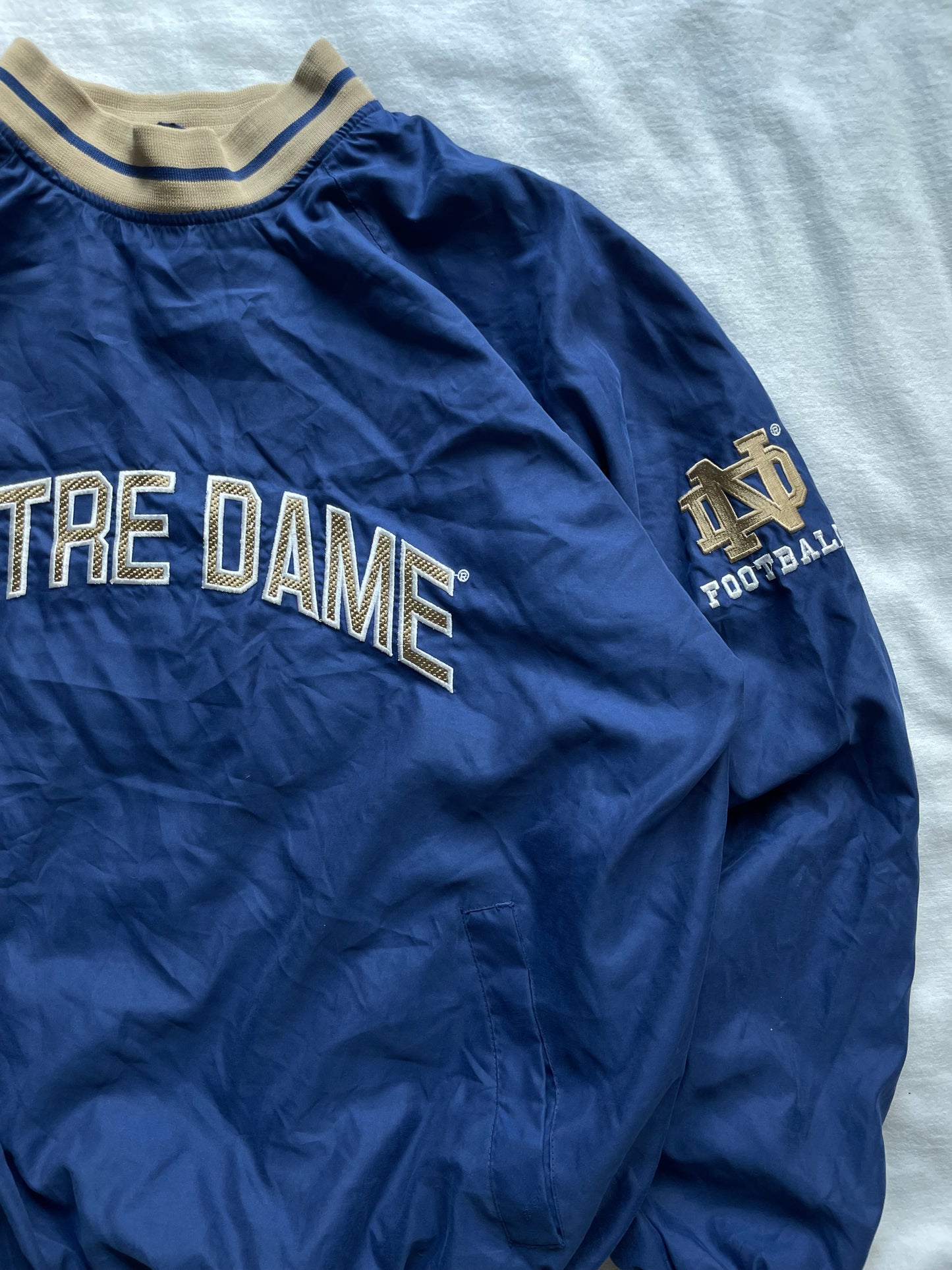 Vintage Notre Dame Football Pullover Windbreaker Large/XLarge