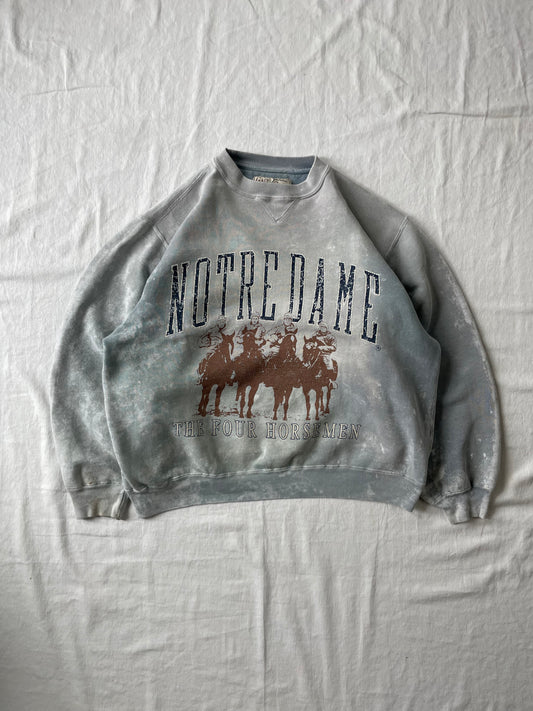Vintage Notre Dame Four Horsemen Acid Washed Crewneck Medium