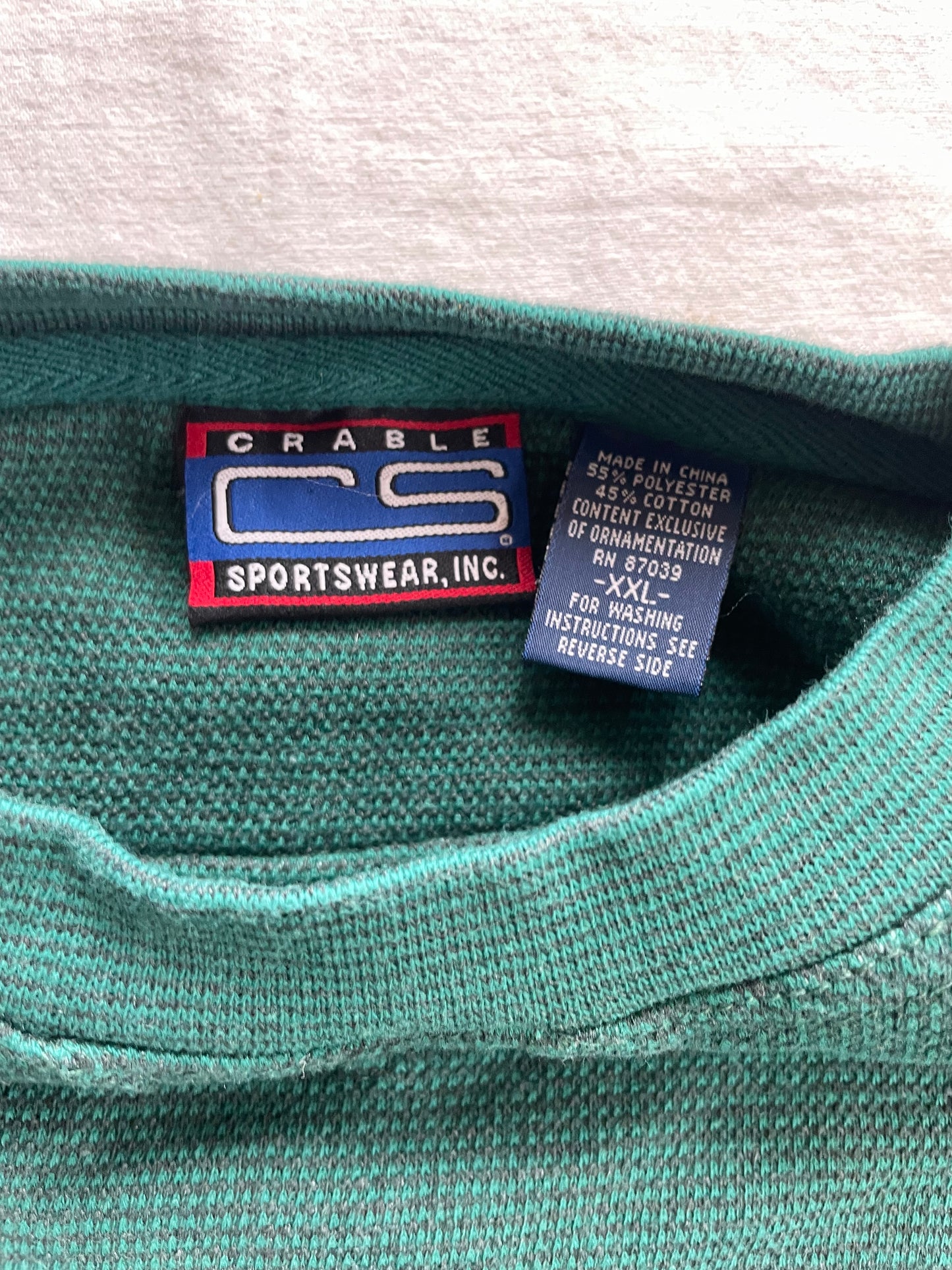 Vintage Notre Dame Green Crewneck 2XL