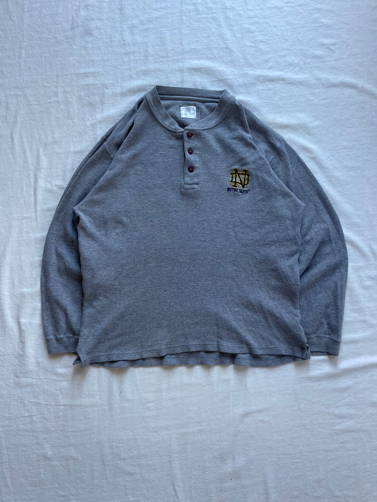 Vintage Notre Dame Thermal Long Sleeve Large