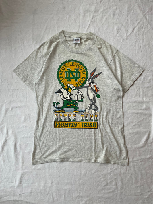 Vintage Notre Dame Bugs Bunny Tee Large