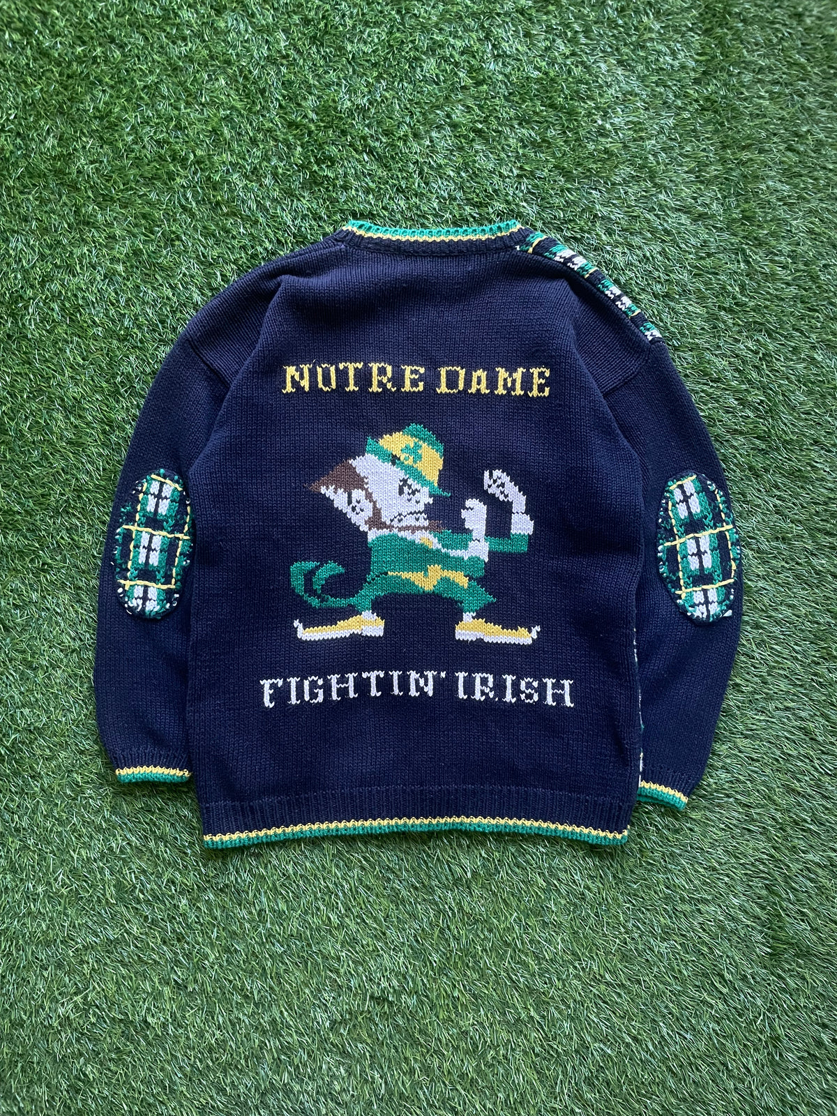 Vintage Notre Dame Cardigan Sweater Medium