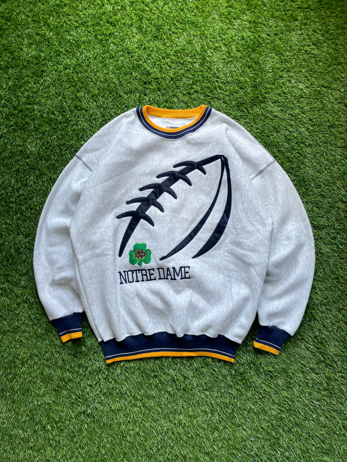 Vintage Notre Dame Football Crewneck Sweatshirt XLarge