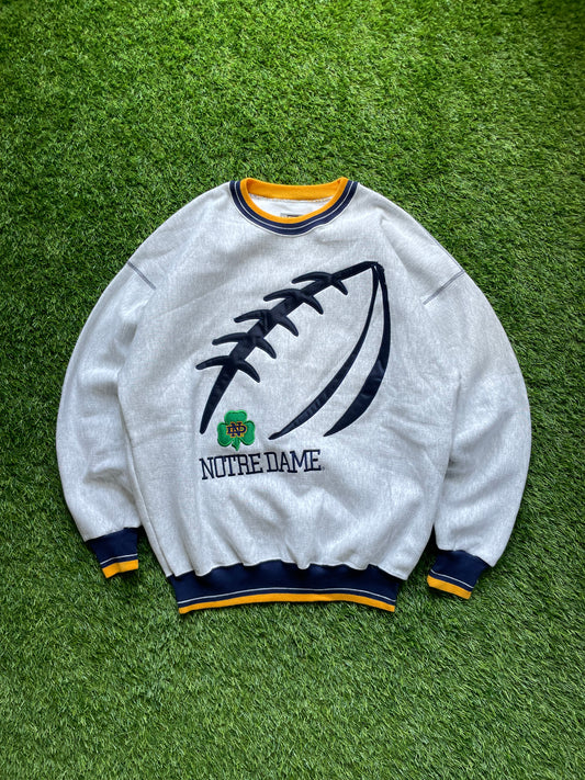 Vintage Notre Dame Football Crewneck Sweatshirt XLarge