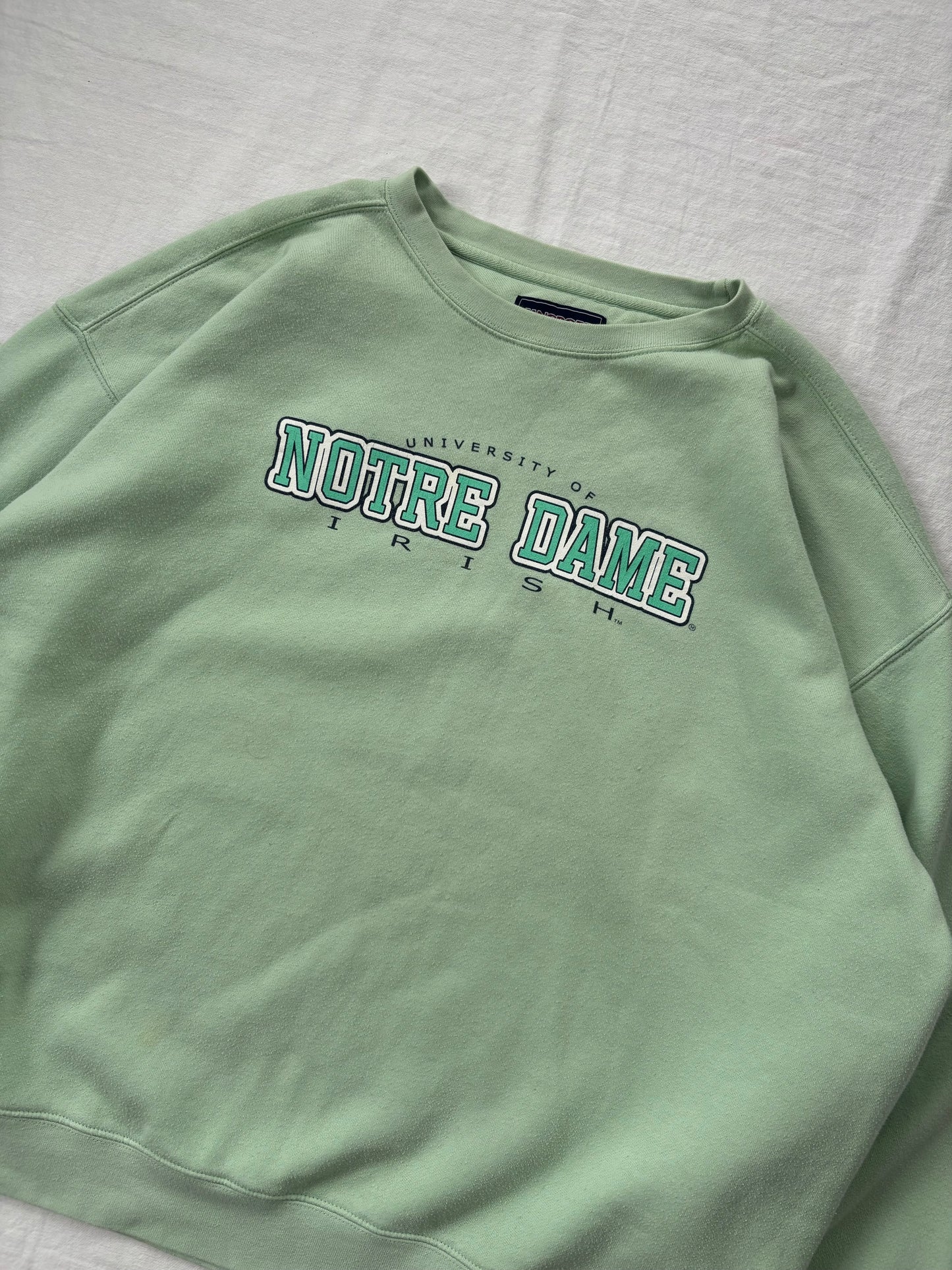 Vintage Notre Dame Mint Green Crewneck XLarge