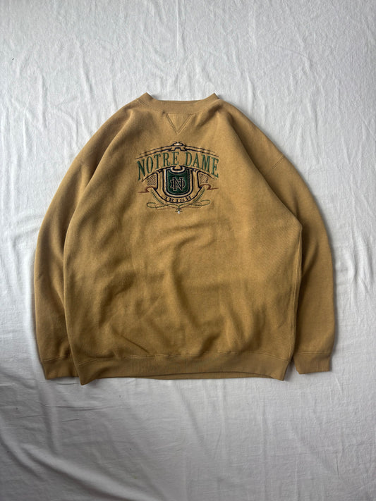 Vintage Notre Dame Gold Crewneck 2XL