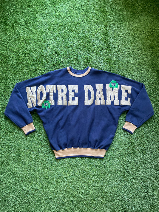Vintage Notre Dame Spellout Crewneck Sweatshirt XLarge