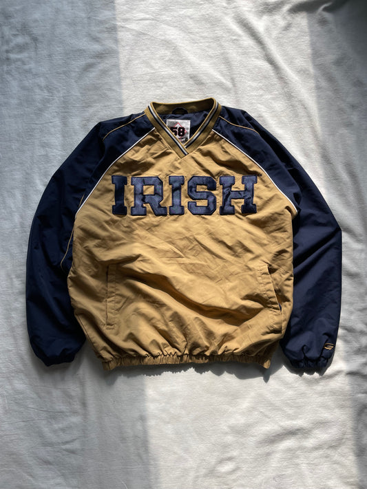 Vintage Notre Dame Irish Pullover Windbreaker Large