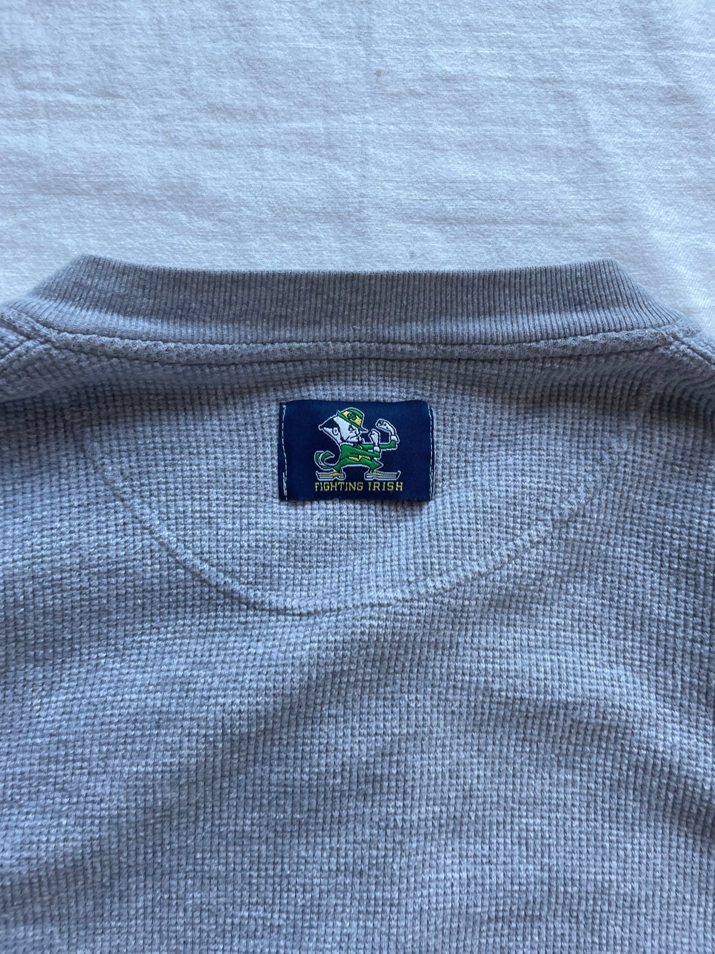 Vintage Notre Dame Thermal Long Sleeve Large