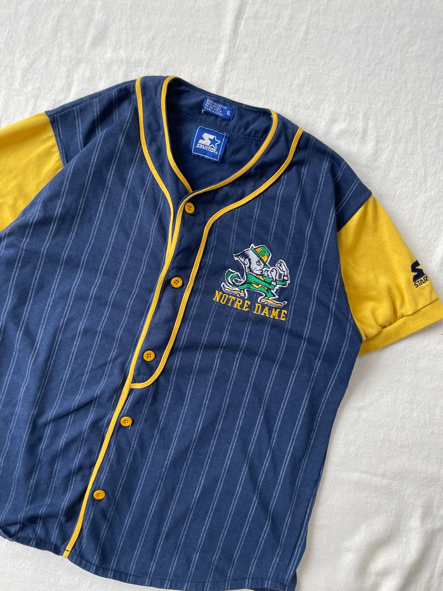 Vintage Notre Dame Baseball Jersey Youth XLarge/ Women’s Medium