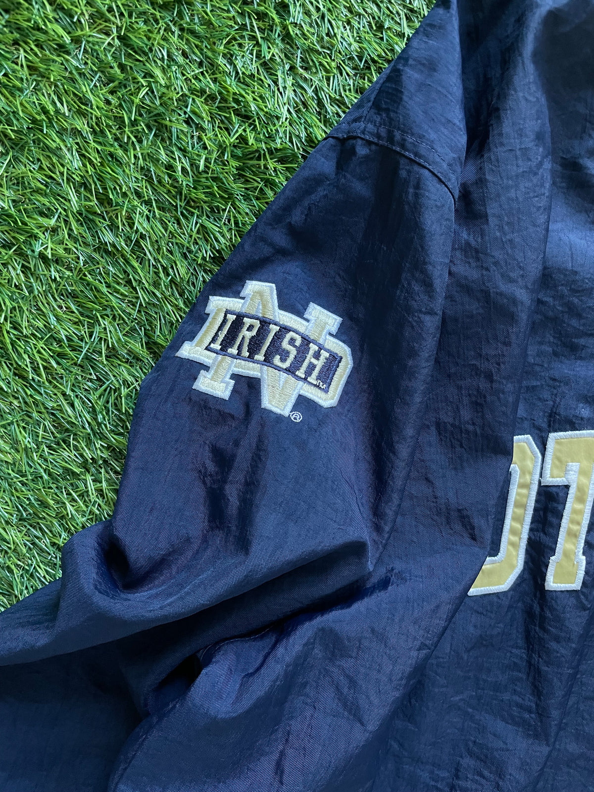 Vintage Notre Dame Pullover Windbreaker Large
