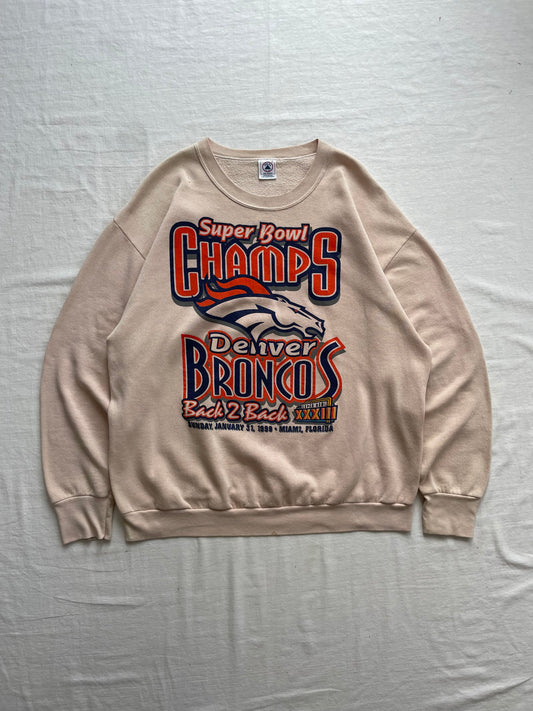 Vintage Denver Broncos 1999 Super Bowl Champs Crewneck XLarge